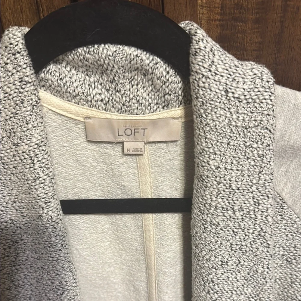 LOFT Cream Blazer Sweater Elegant Layering Essential - Picture 2 of 3